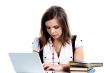 A young girl student
