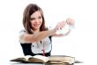 A young girl student