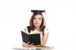 A young girl student