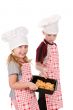 children with baking