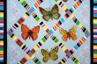 Patchwork quilt with butterflies