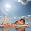 swim and sunbathe at the lake