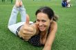 Young sexy girl with thumbs up