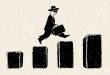 Jumping businessman