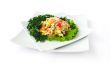  a salad of corn and Chinese cabbage
