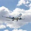 Modern aircraft in the sky