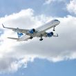 Modern aircraft in the sky