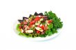 Salad with beans, tomatoes and chicken