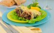Herring baked with mushrooms and cheese
