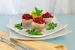 Herring stuffed with beet-apple stuffing