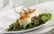 Cheese and capers sweet and sour sauce and pistachios