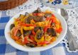 Chicken liver with vegetables