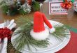 Christmas hat on a plate