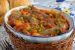 Home sausages with beans