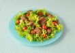 Green salad with chicken liver