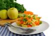 Apple and carrot salad with green onions