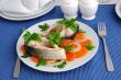 Boiled fish with vegetables