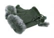 Fur-Trimmed Fingerless Gloves