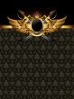 ornate frame with sabers