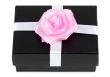 black gift box with bow
