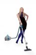Girl with a vacuum cleaner