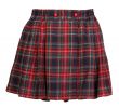 Plaid red feminine skirt