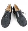 stylish pair of black leather shoes