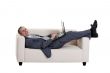 businessman lying on the couch