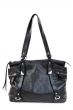 Black leather ladies handbag