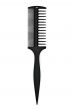 black plastic comb-sided