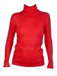 Red Women`s blouse with a collar