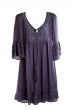 purple women`s dress