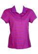 purple striped women`s sports shirt