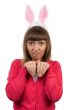 girl with rabbit ears