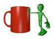 green guy and mug
