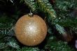 golden ball on Christmas tree