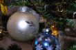 silver ball on christmas tree