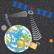 Satellite transmitting signal