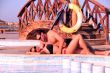 sexy girl and man in the coastal regions