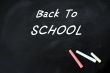 Back to school - text on a blackboard