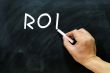 ROI written on a Blackboard / chalkboard