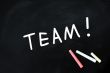 TEAM written with chalk