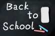 Back to School written on a chalkboard