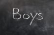Boys - word written with white chalk