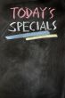 Menu of today`s specials