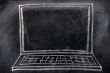 Chalk drawing of Laptop 