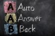 Acronym of AAB for auto answer back 
