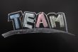 Team on a blackboard