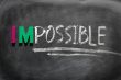 Conceptual image of the word impossible