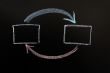 Interaction or feedback concept on a blackboard